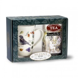 MLESNA dāvanu komplekts ar porcelānas krūzi un WINTER Collection tējas kolekciju